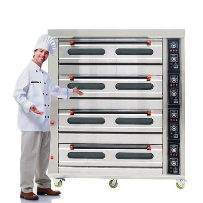 Oven komersial listrik untuk toko roti Pizza gas Restoran Rotesserie Oven