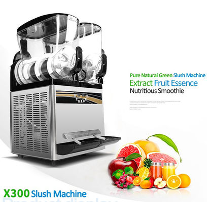 15+15L Mesin Slush Komersial Untuk Dijual 220V/110V 500W Dengan LCD Screen Touch Switch