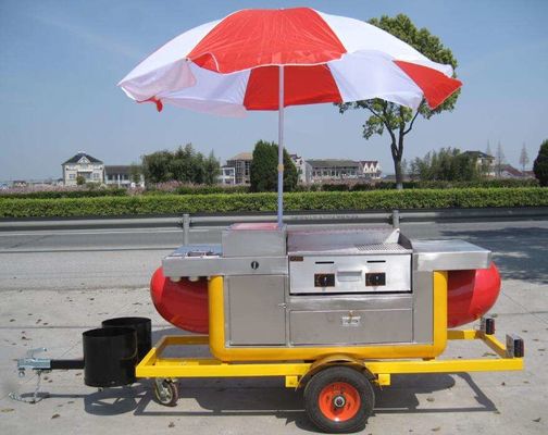 High Quality Cart Hot Dog With Grill And Deep Fryer Hot Dog Trailer