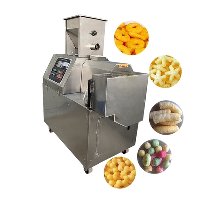 Potato kecil yang dipompa beras gandum jagung tepung bola tongkat keripik makanan makanan ringan membuat ekstrusi keju puff extruder mesin jagung