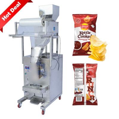 Otomatis Snack Pouch Kentang Chips Mesin Pengemasan Kentang Goreng Perancis Menimbang dan Mesin Pengemasan